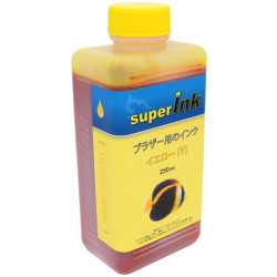 250ml Inchiostro superInk GIALLO (dye) per stampanti inkjet Brother