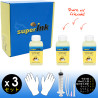 KIT 3x100ml Liquido di Pulizia superInk per testine stampanti inkjet