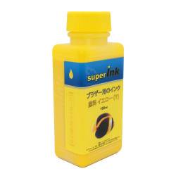 ブラザー（BROTHER）用 イエロー（顔料）詰め替え 互換インク superInk 100ml（全機種対応）