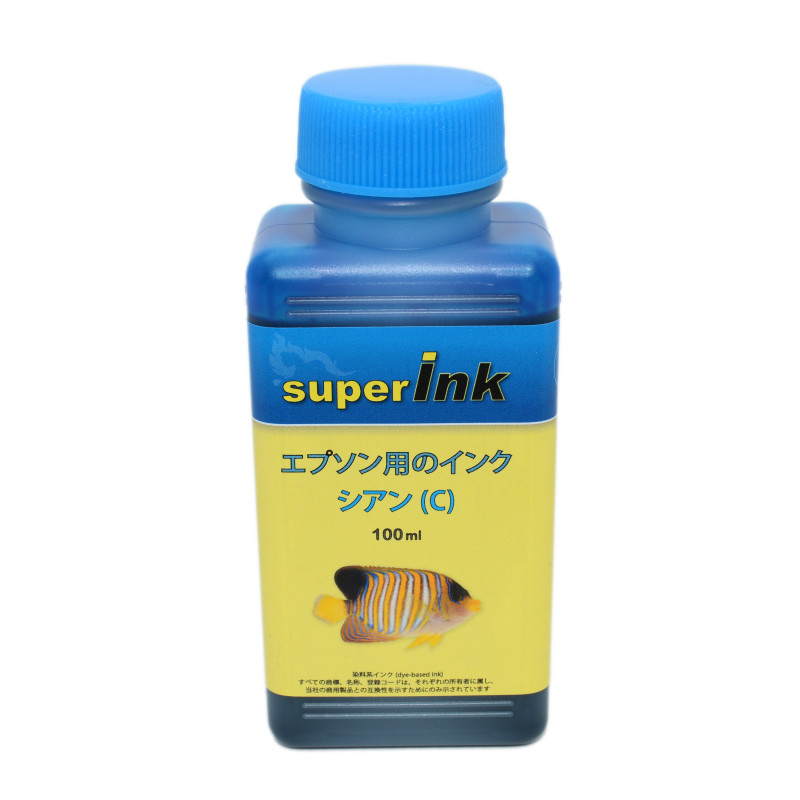 100ml superInk CYAN (dye) ink for all Epson inkjet printers