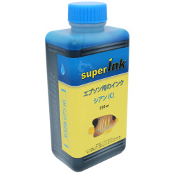 エプソン（EPSON）用 シアン（染料）詰め替え 互換インク superInk 250ml（全機種対応）