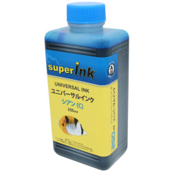 superInk ユニバーサルインク シアン（染料）詰め替え 互換インク 250ml（インクジェットプリンターすべてのブランド用）