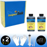 2x250ml Inchiostro superInk NERO (dye) per stampanti inkjet Canon