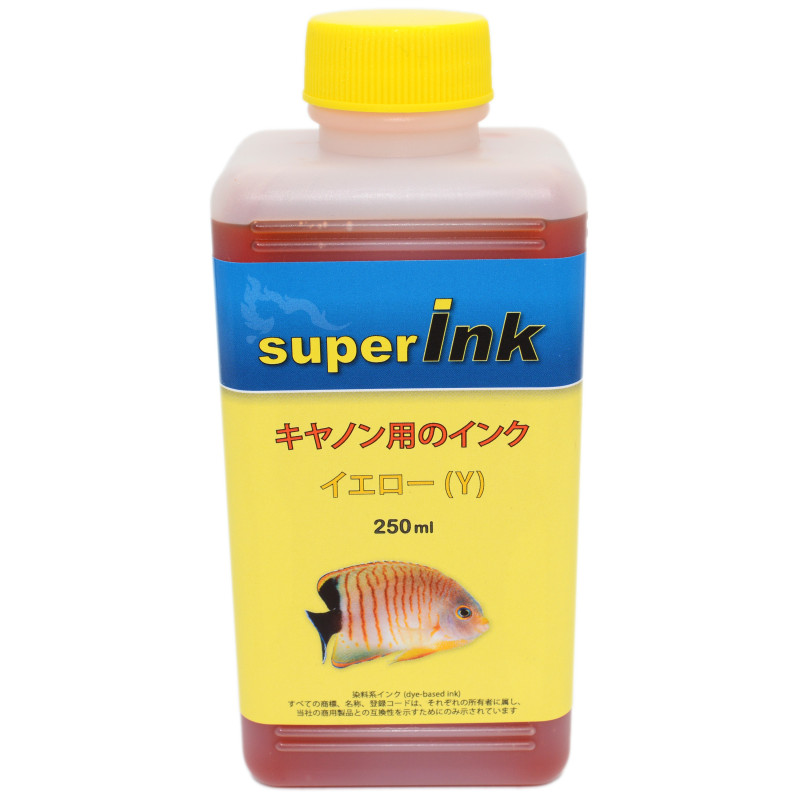 250ml superInk YELLOW (dye) ink for all Canon inkjet printers