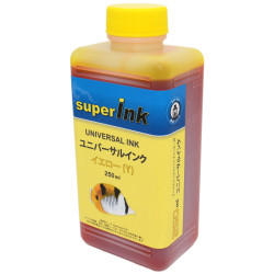 superInk ユニバーサルインク イエロー（染料）詰め替え 互換インク 250ml（インクジェットプリンターすべてのブランド用）