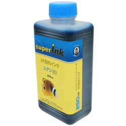 250ml Inchiostro superInk CIANO (dye) per stampanti inkjet HP