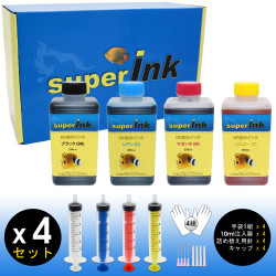 【(L)】Saving Kit superInk (4 colors dye) for HP inkjet printers