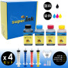 【(S)】Saving Kit superInk (4 colors pig+dye) for HP inkjet printers