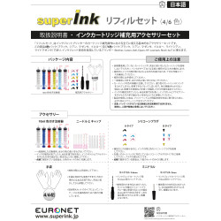 Starter kit for inkjet cartridge refill (4 colors)